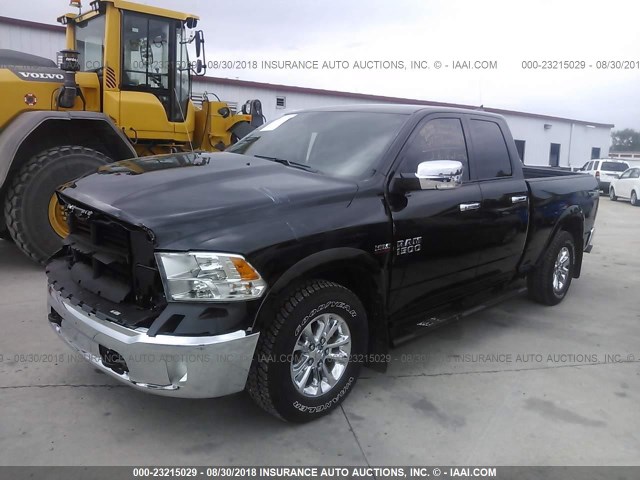 1C6RR6GT6JS117983 - 2018 RAM 1500 SLT BLACK photo 2