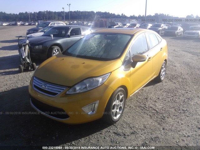 3FADP4CJ9BM122810 - 2011 FORD FIESTA SEL YELLOW photo 2