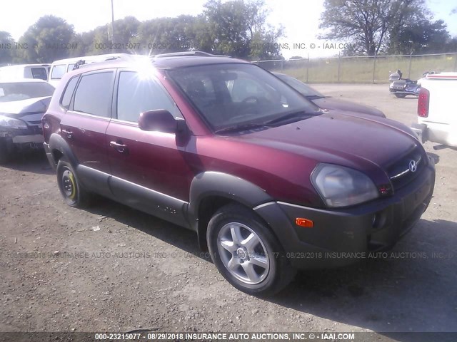 KM8JN72D85U110305 - 2005 HYUNDAI TUCSON GLS/LX RED photo 1