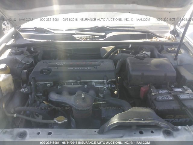 4T1BE32K34U842321 - 2004 TOYOTA CAMRY LE/XLE/SE SILVER photo 10