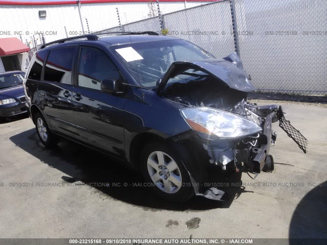 5TDZK23C49S268353 - 2009 TOYOTA SIENNA CE/LE BLUE photo 1