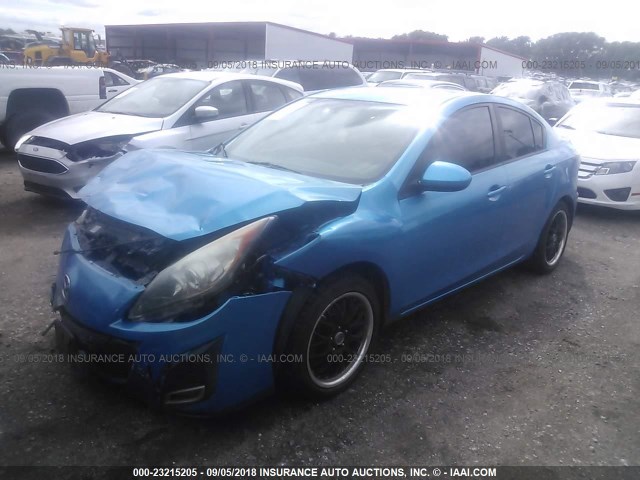 JM1BL1S51A1338310 - 2010 MAZDA 3 S BLUE photo 2