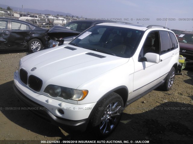 WBAFB33561LH09951 - 2001 BMW X5 4.4I WHITE photo 2