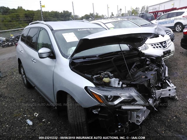 5N1DR2MM2JC613118 - 2018 NISSAN PATHFINDER S/SV/SL/PLATINUM SILVER photo 1