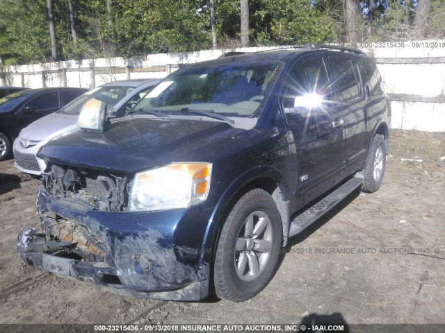 5N1BA08D98N607697 - 2008 NISSAN ARMADA SE/LE BLUE photo 2