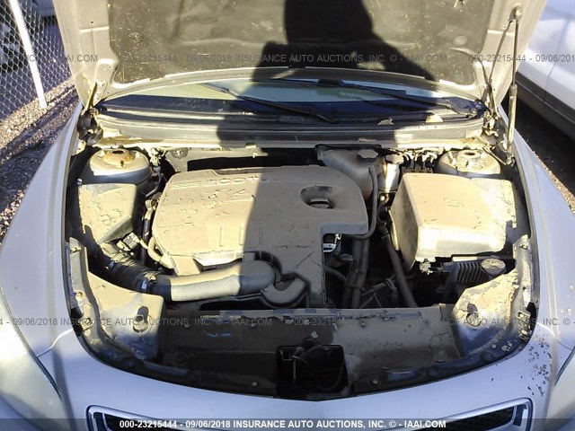 1G1ZH57B08F202553 - 2008 CHEVROLET MALIBU 1LT ვერცხლისფერი ფოტო 10