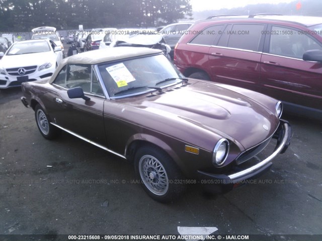 ZFAAS00B6B8180676 - 1981 FIAT 124 SPIDER BROWN photo 1