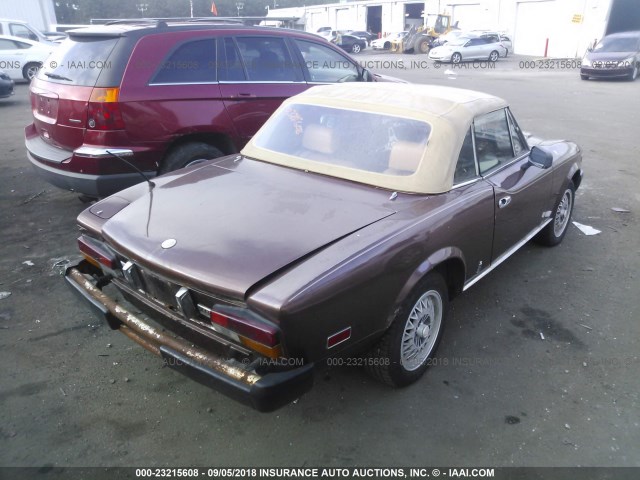 ZFAAS00B6B8180676 - 1981 FIAT 124 SPIDER BROWN photo 4