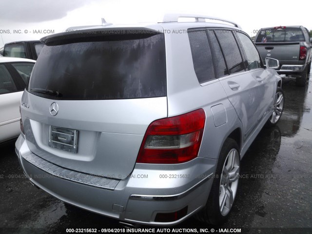 WDCGG5GB3CF821426 - 2012 MERCEDES-BENZ GLK 350 SILVER photo 4