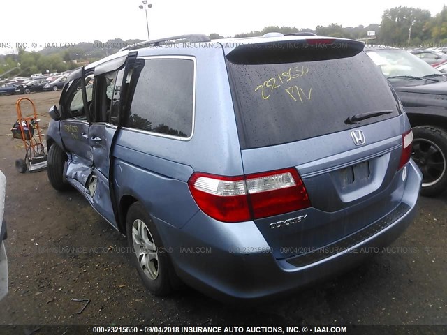 5FNRL38736B059037 - 2006 HONDA ODYSSEY EXL Light Blue photo 3