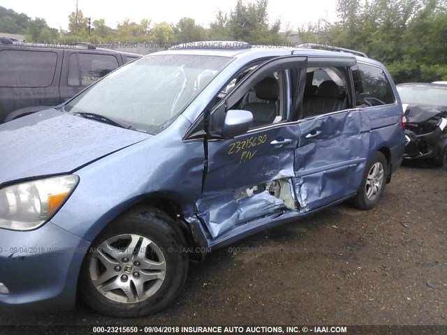 5FNRL38736B059037 - 2006 HONDA ODYSSEY EXL Light Blue photo 6