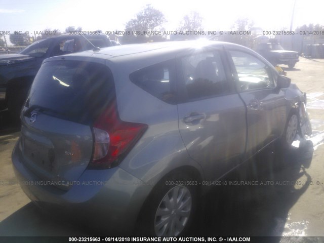 3N1CE2CP8FL436628 - 2015 NISSAN VERSA NOTE S/S PLUS/SV/SL/SR GRAY photo 4