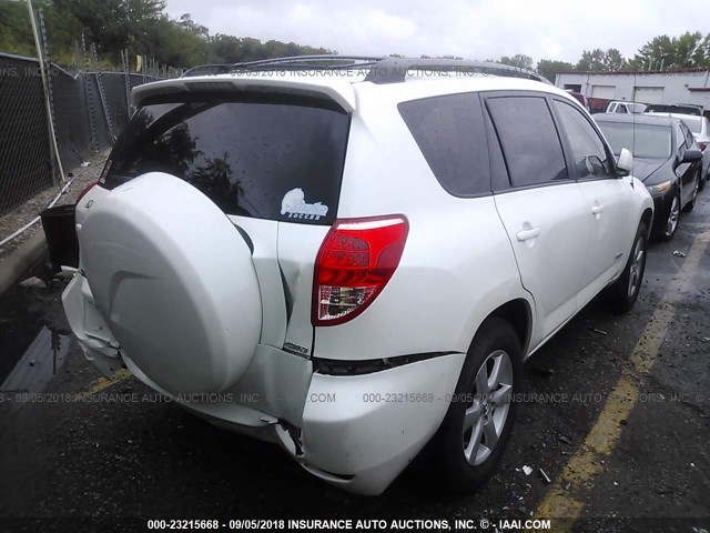 JTMBK31V775040622 - 2007 TOYOTA RAV4 LIMITED WHITE photo 4