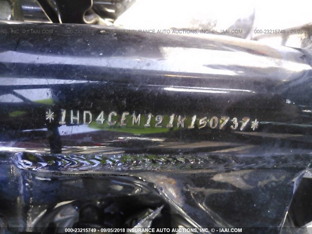 1HD4CEM121K150737 - 2001 HARLEY-DAVIDSON XL883 HUGGER BLACK photo 10