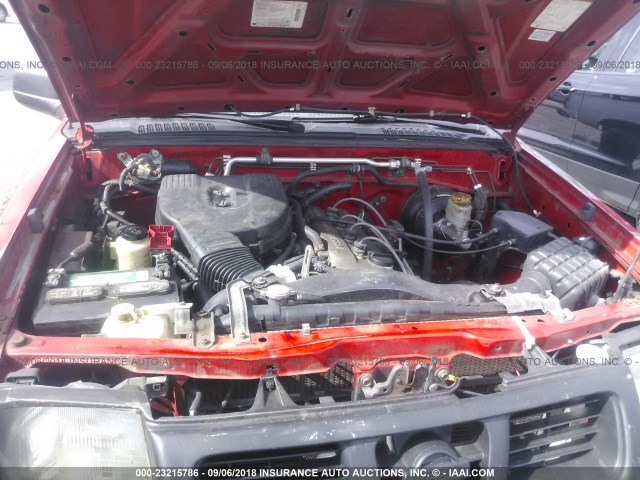 1N6DD26S7YC315279 - 2000 NISSAN FRONTIER KING CAB XE RED photo 10