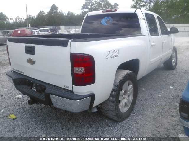 3GCEK13Y87G514840 - 2007 CHEVROLET SILVERADO K1500 CREW CAB WHITE photo 4