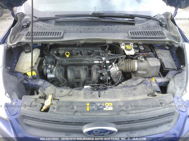 1FMCU0F75DUB30792 - 2013 FORD ESCAPE S BLUE photo 10