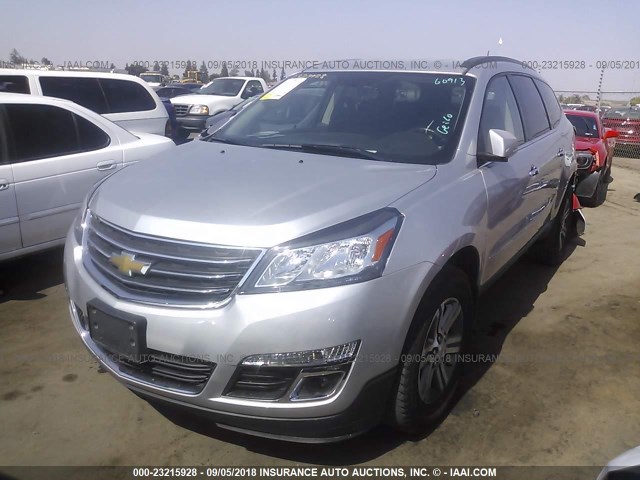 1GNKVGKD5HJ282149 - 2017 CHEVROLET TRAVERSE LT SILVER photo 2