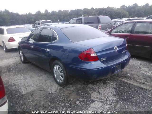 2G4WC532451235598 - 2005 BUICK LACROSSE CX BLUE photo 3