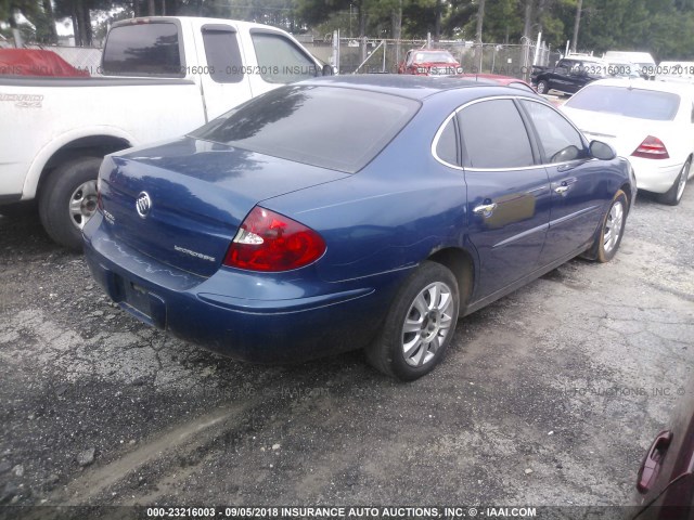 2G4WC532451235598 - 2005 BUICK LACROSSE CX BLUE photo 4