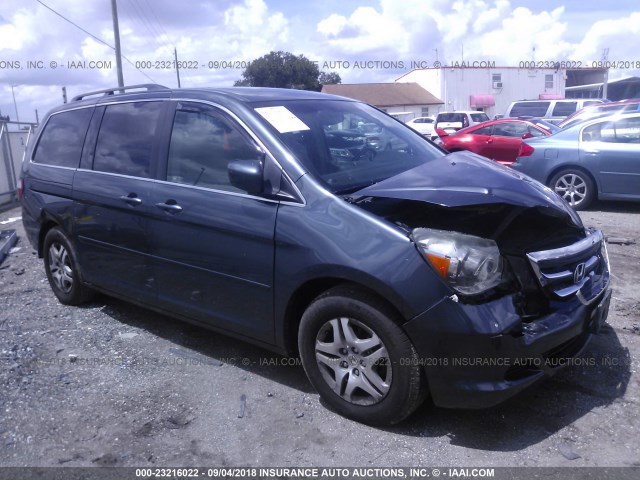 5FNRL38676B406599 - 2006 HONDA ODYSSEY EXL GRAY photo 1