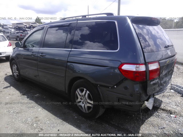 5FNRL38676B406599 - 2006 HONDA ODYSSEY EXL GRAY photo 3