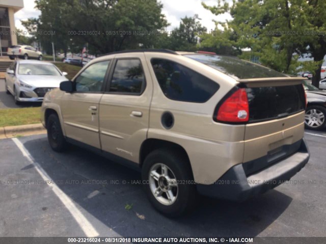 3G7DA03E14S537026 - 2004 PONTIAC AZTEK BEIGE photo 3