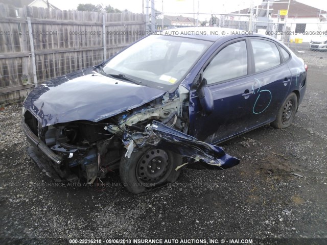 KMHDU46D59U814640 - 2009 HYUNDAI ELANTRA GLS/SE BLUE photo 2