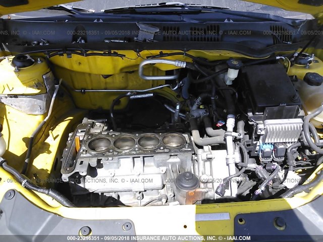 1G1AP14P267688346 - 2006 CHEVROLET COBALT SS SUPERCHARGED YELLOW photo 10