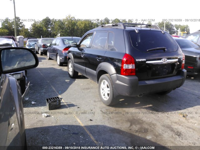 KM8JN12D07U617943 - 2007 HYUNDAI TUCSON SE/LIMITED BLACK photo 3