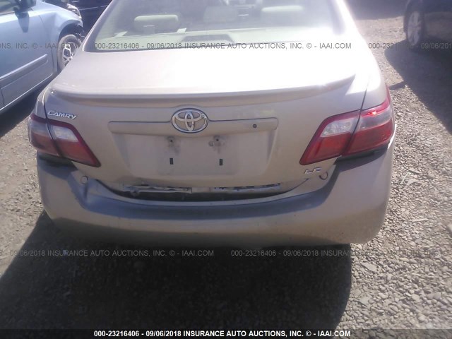 4T1BE46K47U557616 - 2007 TOYOTA CAMRY NEW GENERAT CE/LE/XLE/SE GOLD photo 6