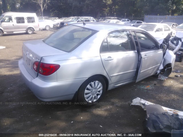 JTDBR32E052057609 - 2005 TOYOTA COROLLA CE/LE SILVER photo 4