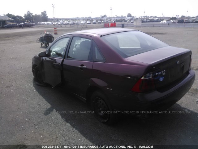 1FAHP34N57W357077 - 2007 FORD FOCUS ZX4/S/SE/SES 勃艮第红 照片 3