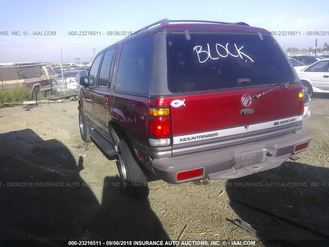 4M2DU52PXVUJ60510 - 1997 MERCURY MOUNTAINEER  RED photo 3