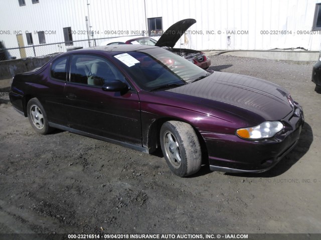 2G1WW12E839273780 - 2003 CHEVROLET MONTE CARLO LS MAROON photo 1
