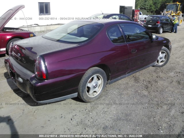 2G1WW12E839273780 - 2003 CHEVROLET MONTE CARLO LS MAROON photo 4