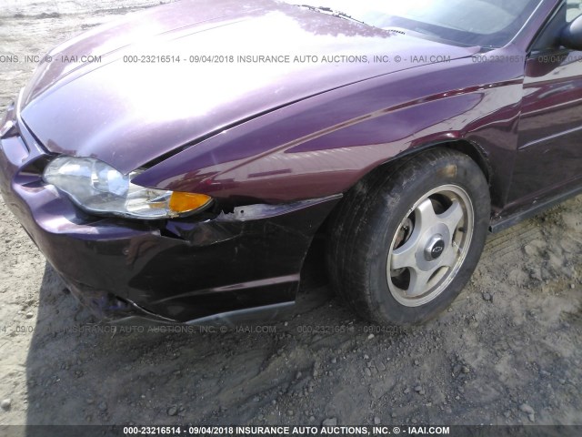 2G1WW12E839273780 - 2003 CHEVROLET MONTE CARLO LS MAROON photo 6