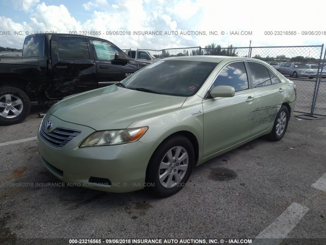 4T1BB46K08U047175 - 2008 TOYOTA CAMRY HYBRID GREEN photo 2