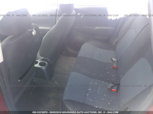 3N1CE2CP7FL381136 - 2015 NISSAN VERSA NOTE S/S PLUS/SV/SL/SR RED photo 8