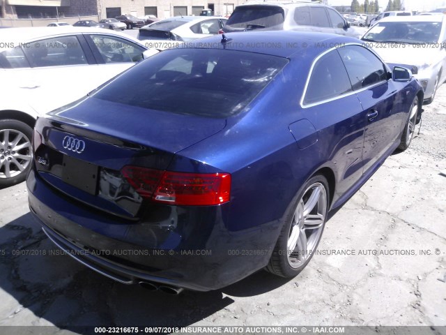 WAUCGAFR6EA059217 - 2014 AUDI S5 PREMIUM PLUS BLUE photo 4