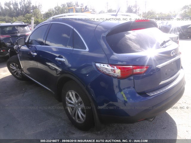 JN8CS1MW7DM170919 - 2013 INFINITI FX37 BLUE photo 3