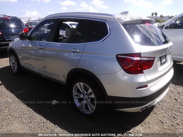 5UXWX7C59DL976903 - 2013 BMW X3 XDRIVE35I TAN photo 3