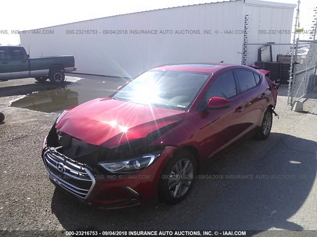 5NPD84LF4JH345330 - 2018 HYUNDAI ELANTRA SEL/VALUE/LIMITED RED photo 2