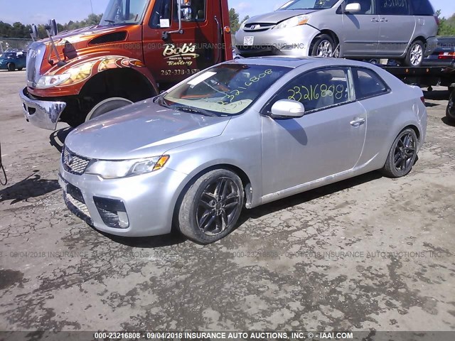 KNAFW6A33A5134930 - 2010 KIA FORTE SX SILVER photo 2