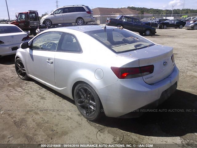 KNAFW6A33A5134930 - 2010 KIA FORTE SX SILVER photo 3