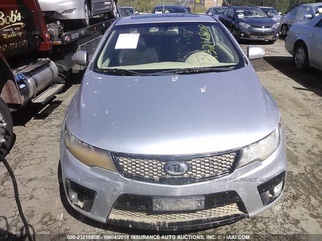 KNAFW6A33A5134930 - 2010 KIA FORTE SX SILVER photo 6