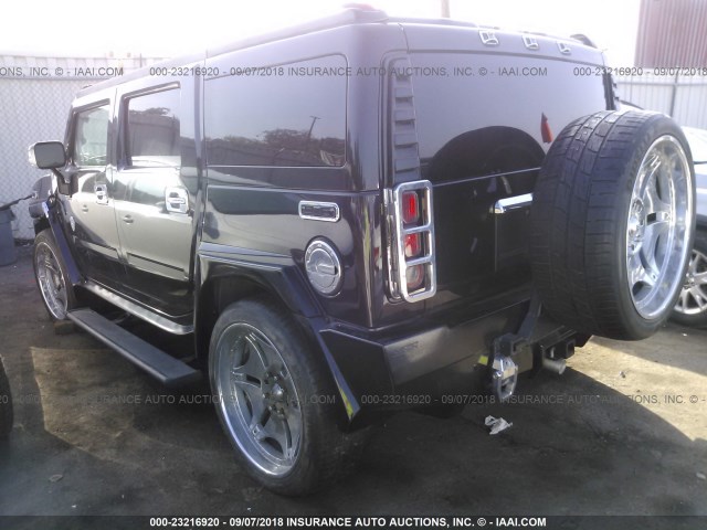 5GRGN23UX4H120601 - 2004 HUMMER H2 BLACK photo 3