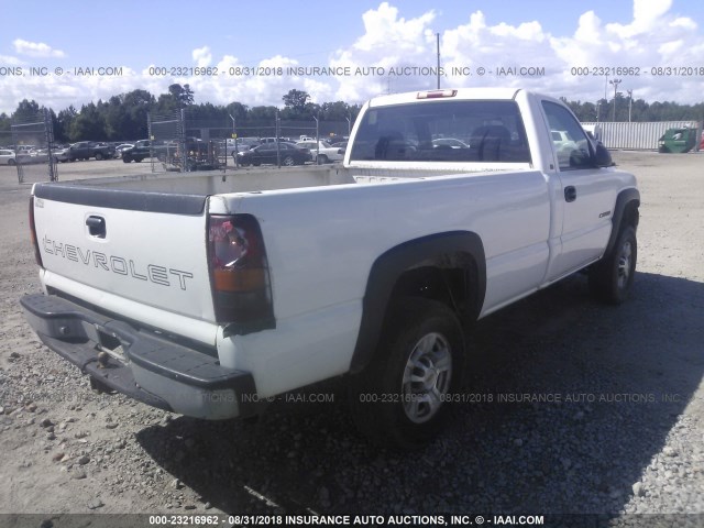 1GCHC24U71E217469 - 2001 CHEVROLET SILVERADO C2500 HEAVY DUTY WHITE photo 4