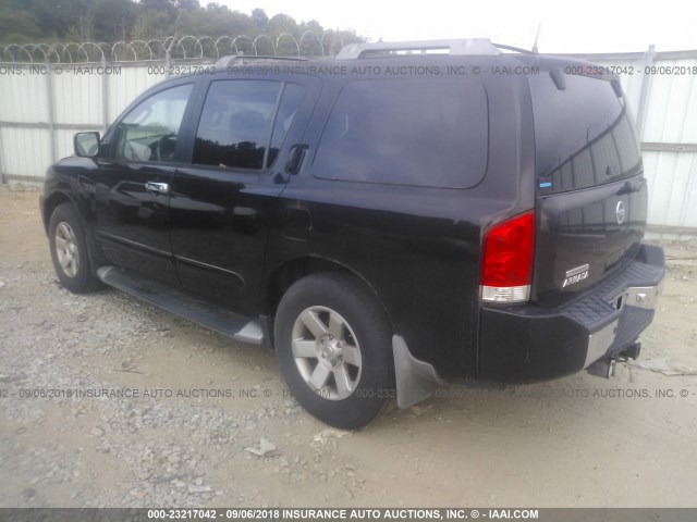 5N1AA08B34N714359 - 2004 NISSAN ARMADA SE/LE BLACK photo 3