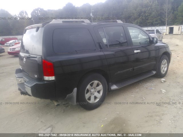 5N1AA08B34N714359 - 2004 NISSAN ARMADA SE/LE BLACK photo 4